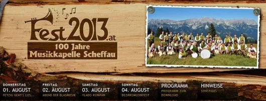 Musikfest 2013 - 100 Jahre BMK Scheffau